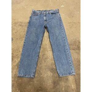 Levis 550 Jeans Mens 38x32 Medium Wash Blue Relaxed Fit Tapered Leg Zip Fly
